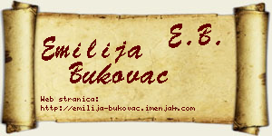 Emilija Bukovac vizit kartica